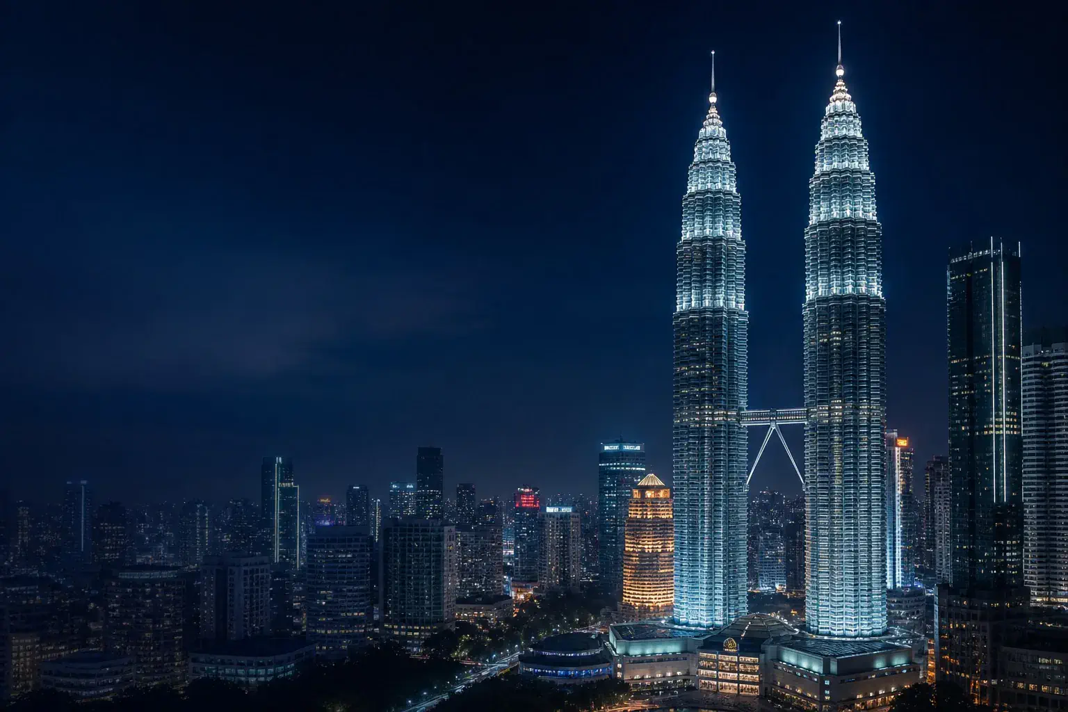 Kuala Lumpur skyline at night