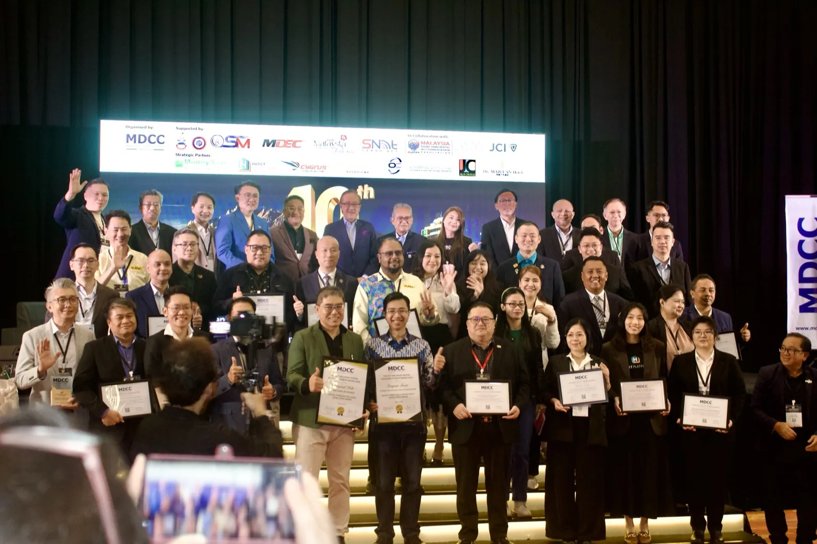 Award recipients at the 10th Malaysia Digital Economy Forum 2026