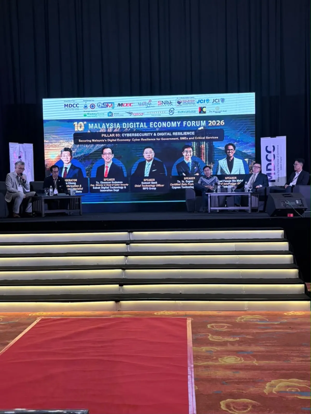 The main stage of the Malaysia Digital Economy Forum 2026 at ITCC Sabah