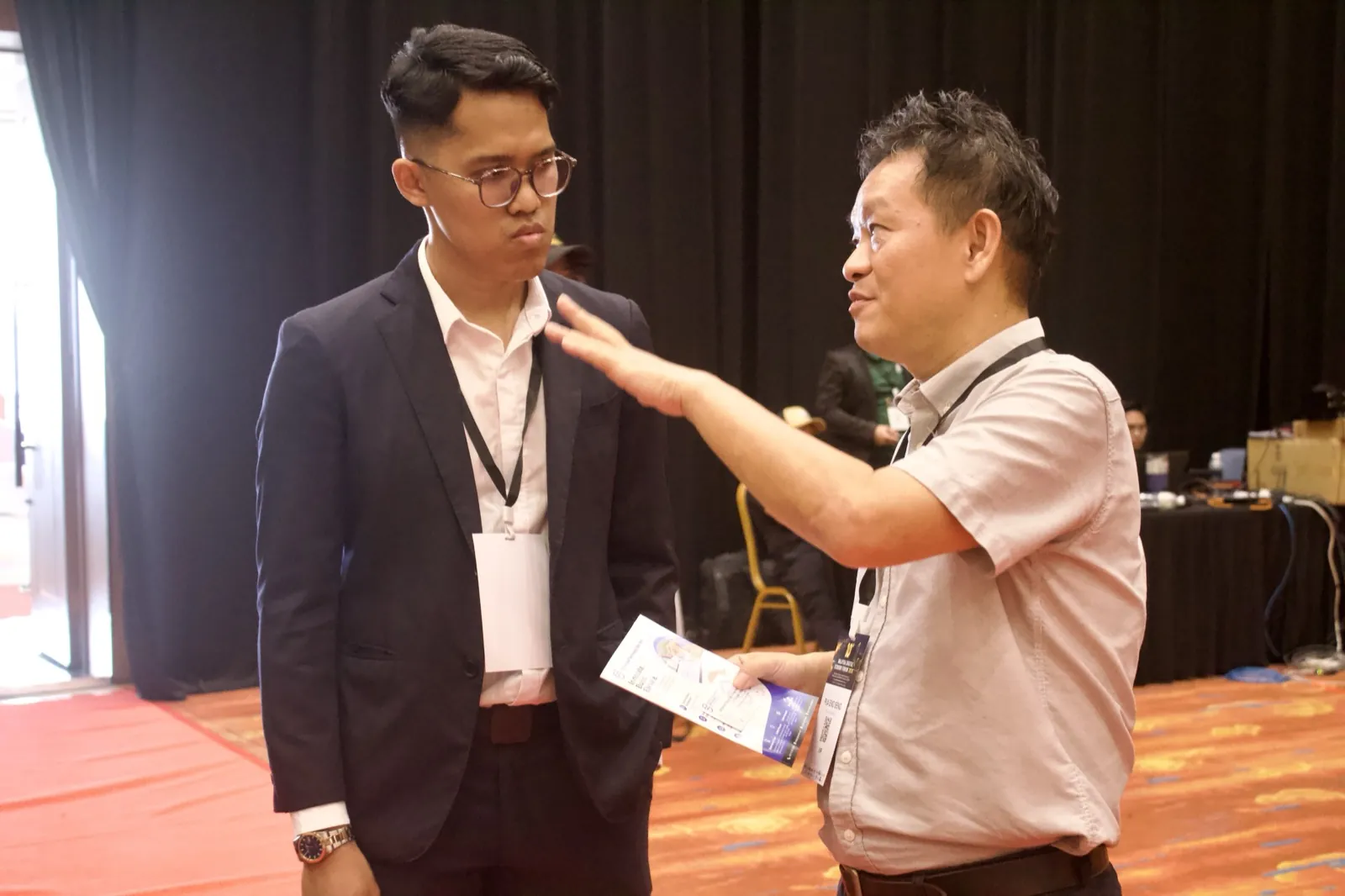 One-to-one conversation with a delegate at MDEF2026