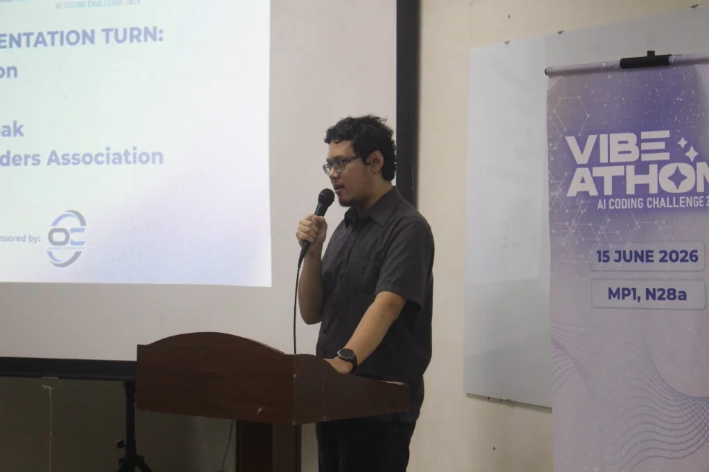 Team presentation at Vibeathon AI Coding Challenge 2026